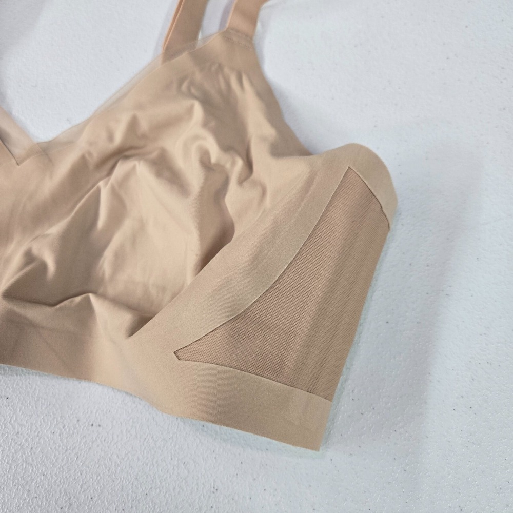 Honey Love Women Bra 1X‎ Beige Crossover Wireless Lightly Lined Convertible - Picture 4 of 9